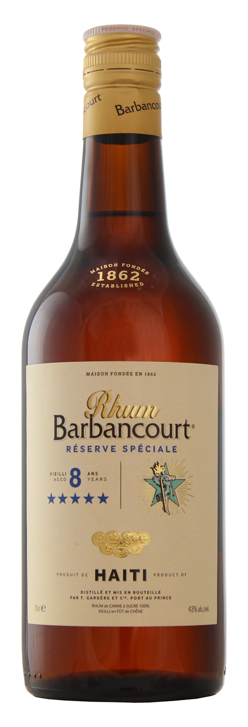 Barbancourt Rom 8 års ***** 43% 70 Cl.
